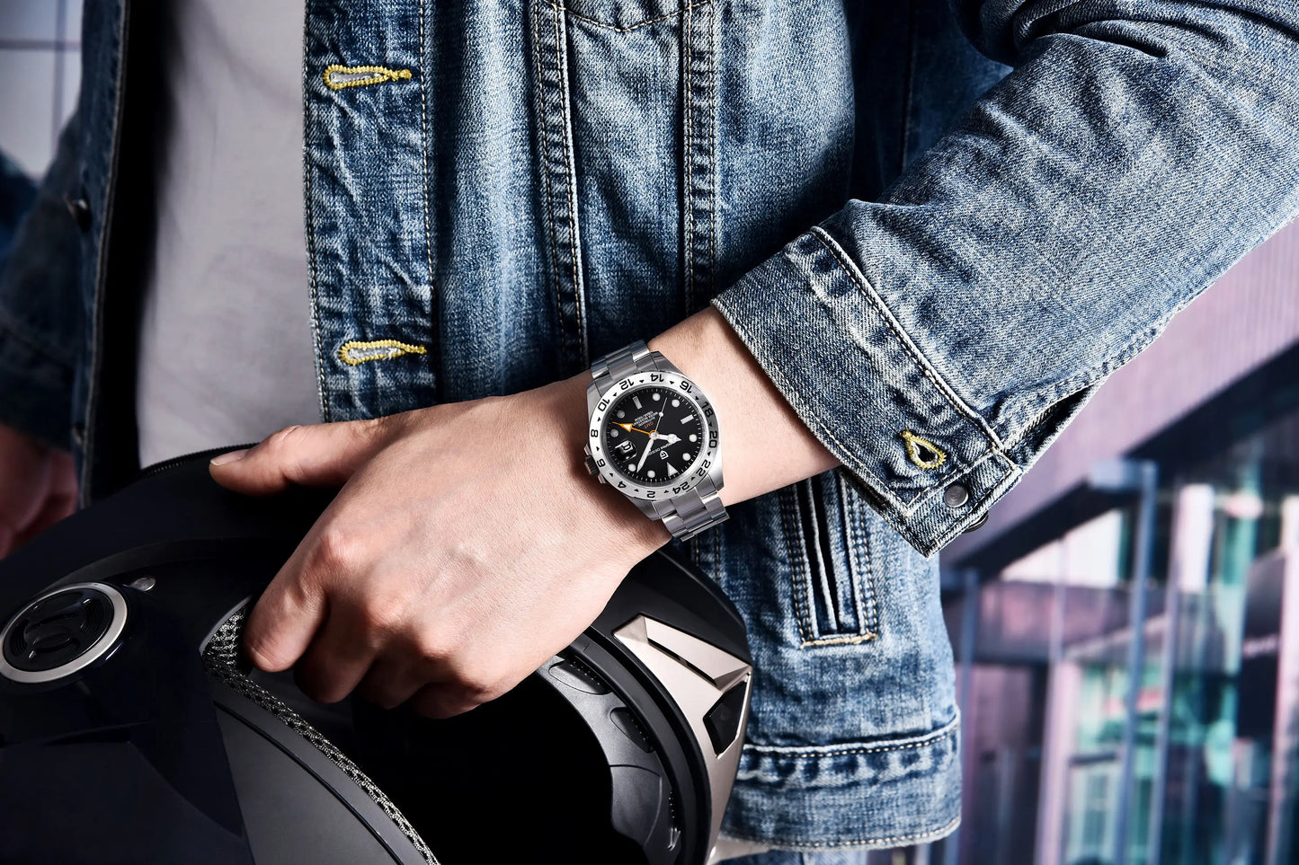 Pagani Design 2025 new 42MM fashionable men's automatic mechanical watch luxury sapphire stainless steel waterproof 10Bar lumino