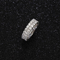Hiphop Men Women Fine Jewelry 18k Gold Plated 925 Sterling Silver VVS Moissanite Diamond Cross Star Ring Pass Diamond Tester