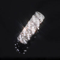 Ready to Ship S925 Sterling Silver Ring 18K Gold Plated Hip Hop Men VVS Moissanite Diamond Ring Factory Price
