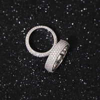 Hiphop Men Women Fine Jewelry 18k Gold Plated 925 Sterling Silver VVS Moissanite Diamond Cross Star Ring Pass Diamond Tester
