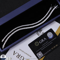 Moissanite Tennis Diamond Chain 3mm 4mm 925 Silver Gold Plated Fine Jewelry Bracelet VVS Moissanite Tennis Chain for Men Women