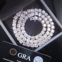 Hot-sale 6.5/5 mm Tennis Diamond Chain Necklace Bracelet S925 Silver VVS Moissanite Tennis Link Fine Jewelry for Men Women