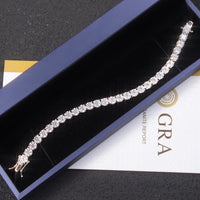 Hot-sale 6.5/5 mm Tennis Diamond Chain Necklace Bracelet S925 Silver VVS Moissanite Tennis Link Fine Jewelry for Men Women