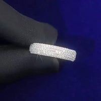 Ready to Ship S925 Sterling Silver Ring 18K Gold Plated Hip Hop Men VVS Moissanite Diamond Ring Factory Price