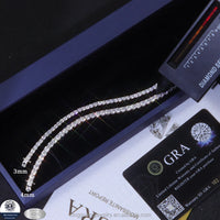 Moissanite Tennis Diamond Chain 3mm 4mm 925 Silver Gold Plated Fine Jewelry Bracelet VVS Moissanite Tennis Chain for Men Women