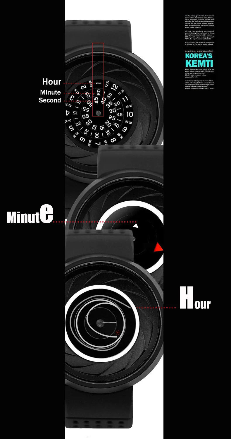 2023 men's gift Enmex creative industrial wristwatch digital design light sports fashion quartz watches