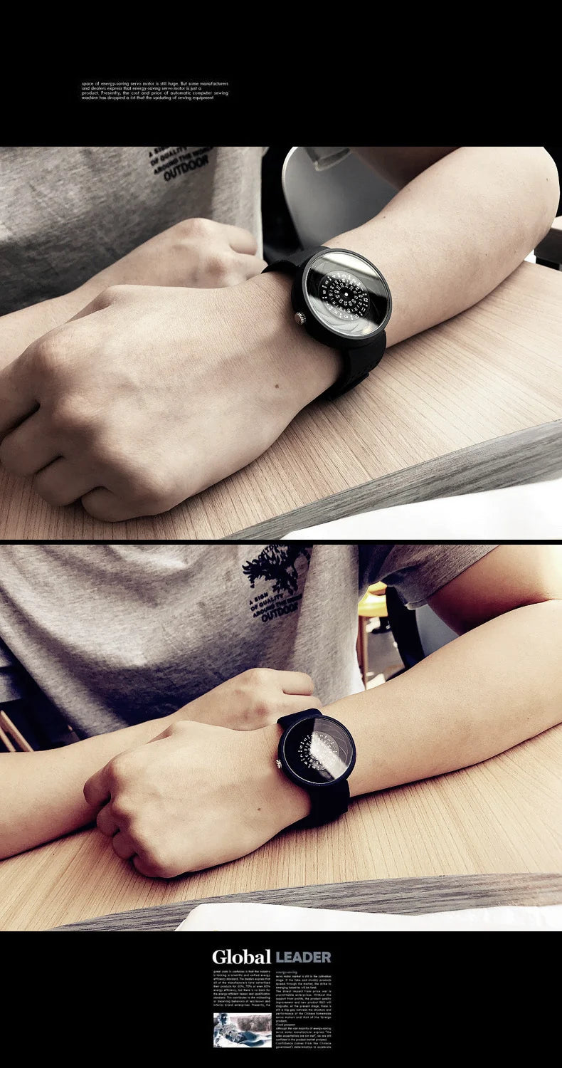 2023 men's gift Enmex creative industrial wristwatch digital design light sports fashion quartz watches
