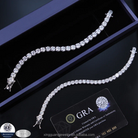 Hot-sale 6.5/5 mm Tennis Diamond Chain Necklace Bracelet S925 Silver VVS Moissanite Tennis Link Fine Jewelry for Men Women
