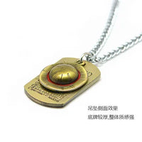 Anime One Piece Necklace Luffy Straw Hat And Skull Logo Dog Tag Pendant Men Fashion Choker Accessories Jewelry Figure Toys