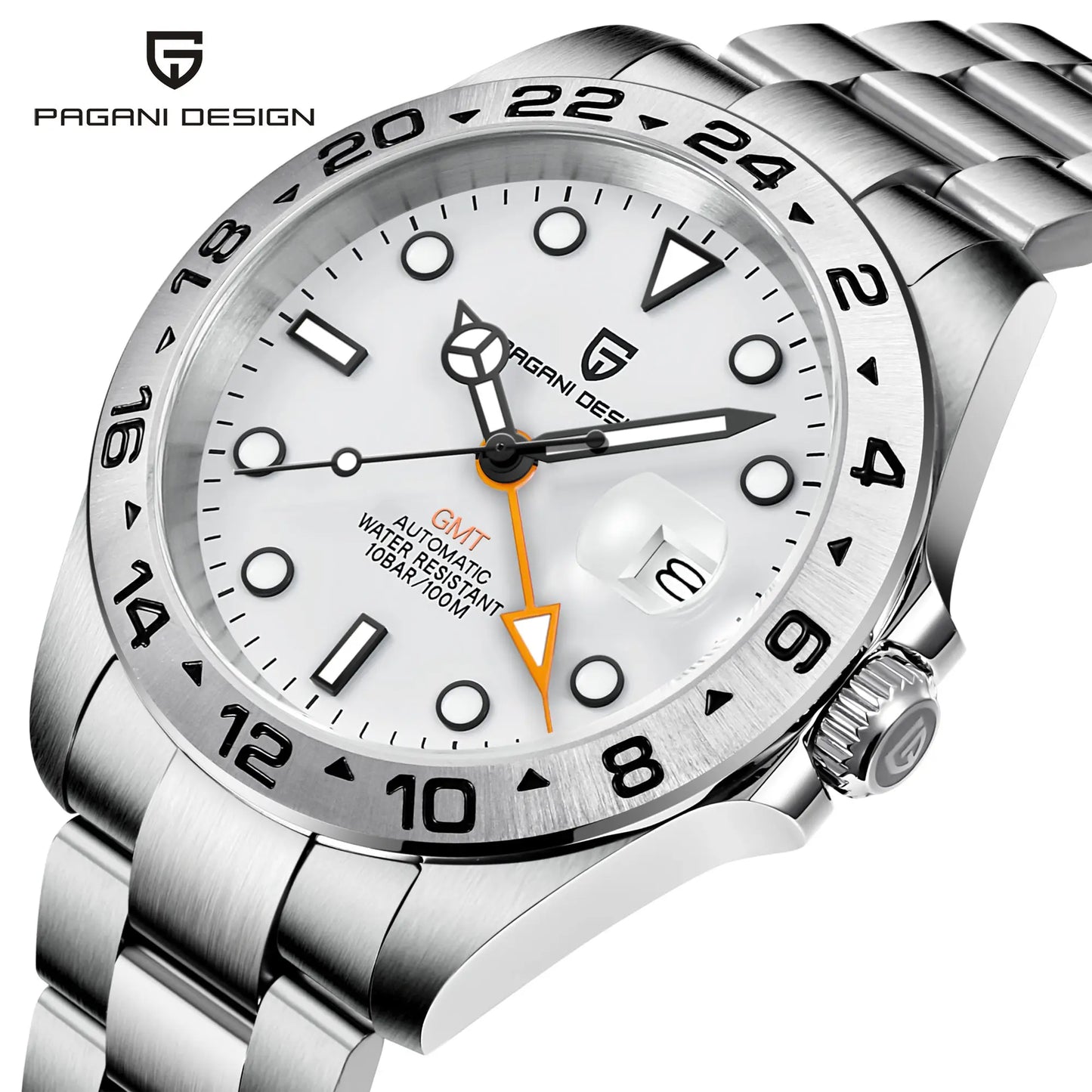 Pagani Design 2025 new 42MM fashionable men's automatic mechanical watch luxury sapphire stainless steel waterproof 10Bar lumino