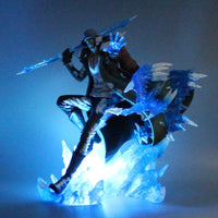 One Piece Aokiji Kuzan Anime Figures 2 Heads 30cm Gk Figurine Pvc LED Luminous Model Statue Collection Decora Toy Christmas Gift