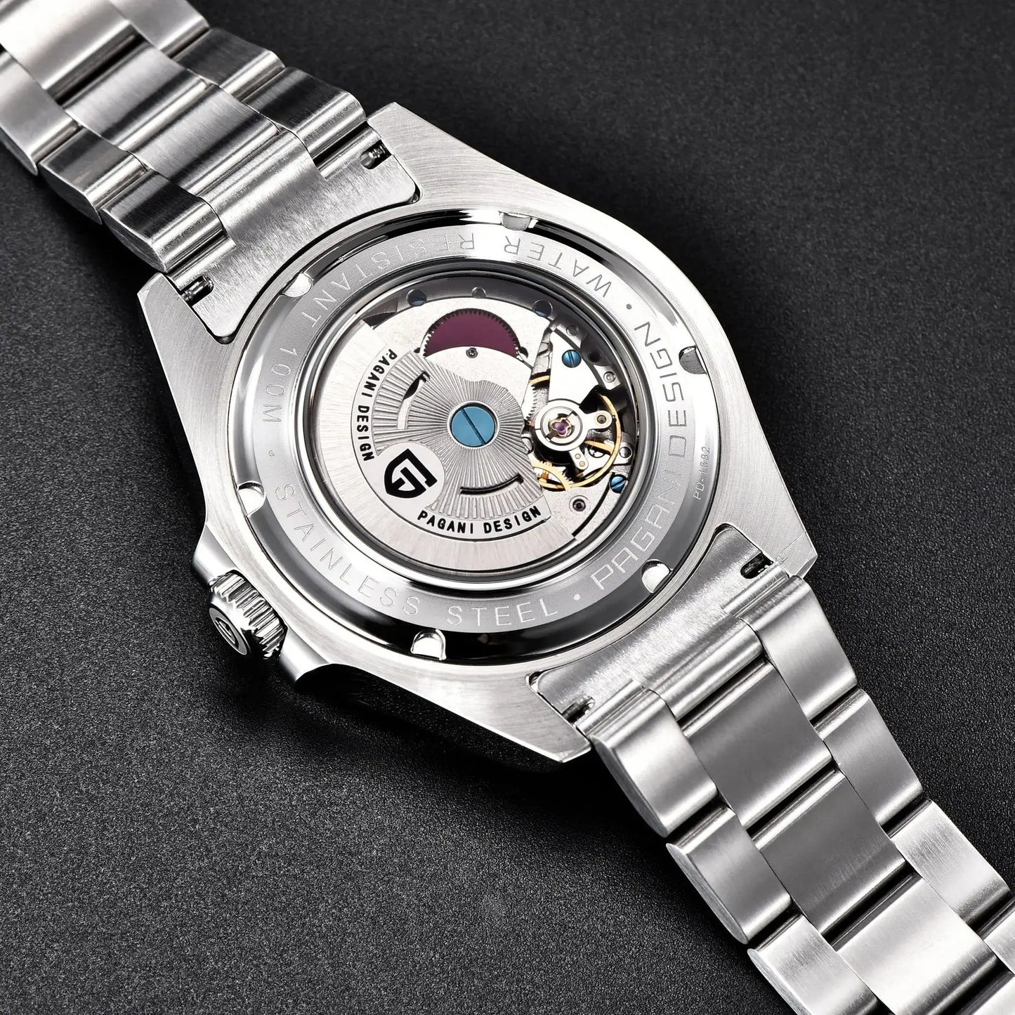 Pagani Design 2025 new 42MM fashionable men's automatic mechanical watch luxury sapphire stainless steel waterproof 10Bar lumino