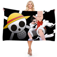 Anime One Piece 75*150cm Polyester Pirate Monkey D.Luffy Skull Flag One Piece Straw Hat Pirates Trumpet Banner Flag Gifts 
