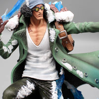 One Piece Aokiji Kuzan Anime Figures 2 Heads 30cm Gk Figurine Pvc LED Luminous Model Statue Collection Decora Toy Christmas Gift