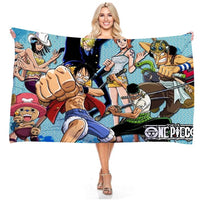 Anime One Piece 75*150cm Polyester Pirate Monkey D.Luffy Skull Flag One Piece Straw Hat Pirates Trumpet Banner Flag Gifts 