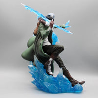 One Piece Aokiji Kuzan Anime Figures 2 Heads 30cm Gk Figurine Pvc LED Luminous Model Statue Collection Decora Toy Christmas Gift