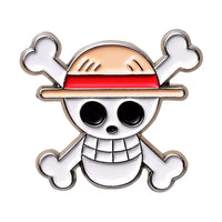 One Piece Rudder Brooch One Piece Monkey D. Luffy Skull Flag J1 Brooch skull Enamel Pin Lapel Pins Badge Hats Clothes Backpack