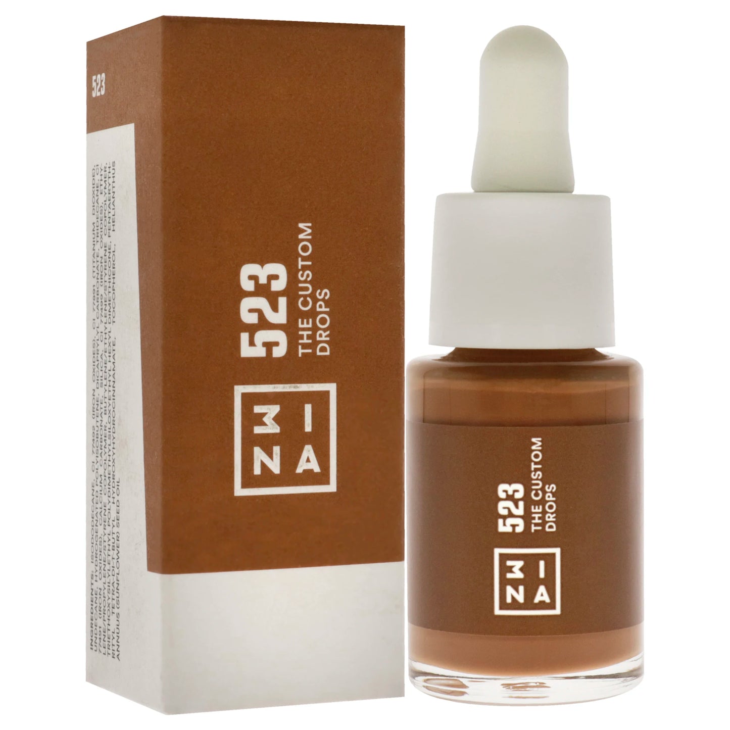The Custom Drops - 523 - Brown by 3INA for Women - 0.43 oz Makeup