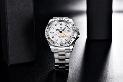 Pagani Design 2025 new 42MM fashionable men's automatic mechanical watch luxury sapphire stainless steel waterproof 10Bar lumino