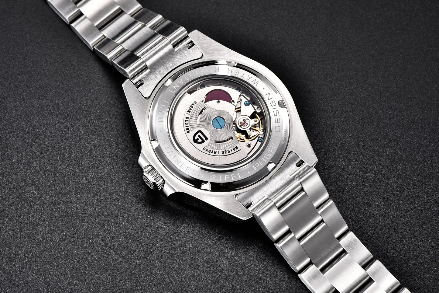 Pagani Design 2025 new 42MM fashionable men's automatic mechanical watch luxury sapphire stainless steel waterproof 10Bar lumino