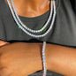 Fashion Hip Hop Jewelry 2MM 3MM 4MM 5MM Width Gold Plated Bling VVS Round Moissanite Tennis Chain