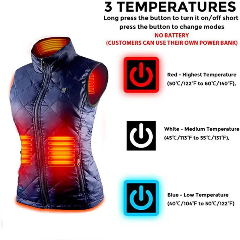 Women Heating Vest Autumn and Winter Cotton Vest