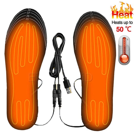 USB Heated Shoe Insoles Feet Warm Sock