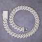 RTS 925 Sterling Silver Gold Plated Moissanite Cuban Chain Hip Hop Jewelry 20MM 22MM Wide Vvs Moissanite Cuban Link Chain