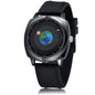ADDIES Fashion Personality Creative Rotation Earth Watch Silicone Leather Quartz Sport Watches