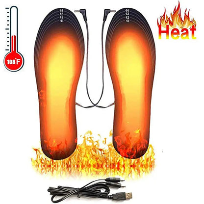 USB Heated Shoe Insoles Feet Warm Sock
