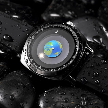 ADDIES Fashion Personality Creative Rotation Earth Watch Silicone Leather Quartz Sport Watches