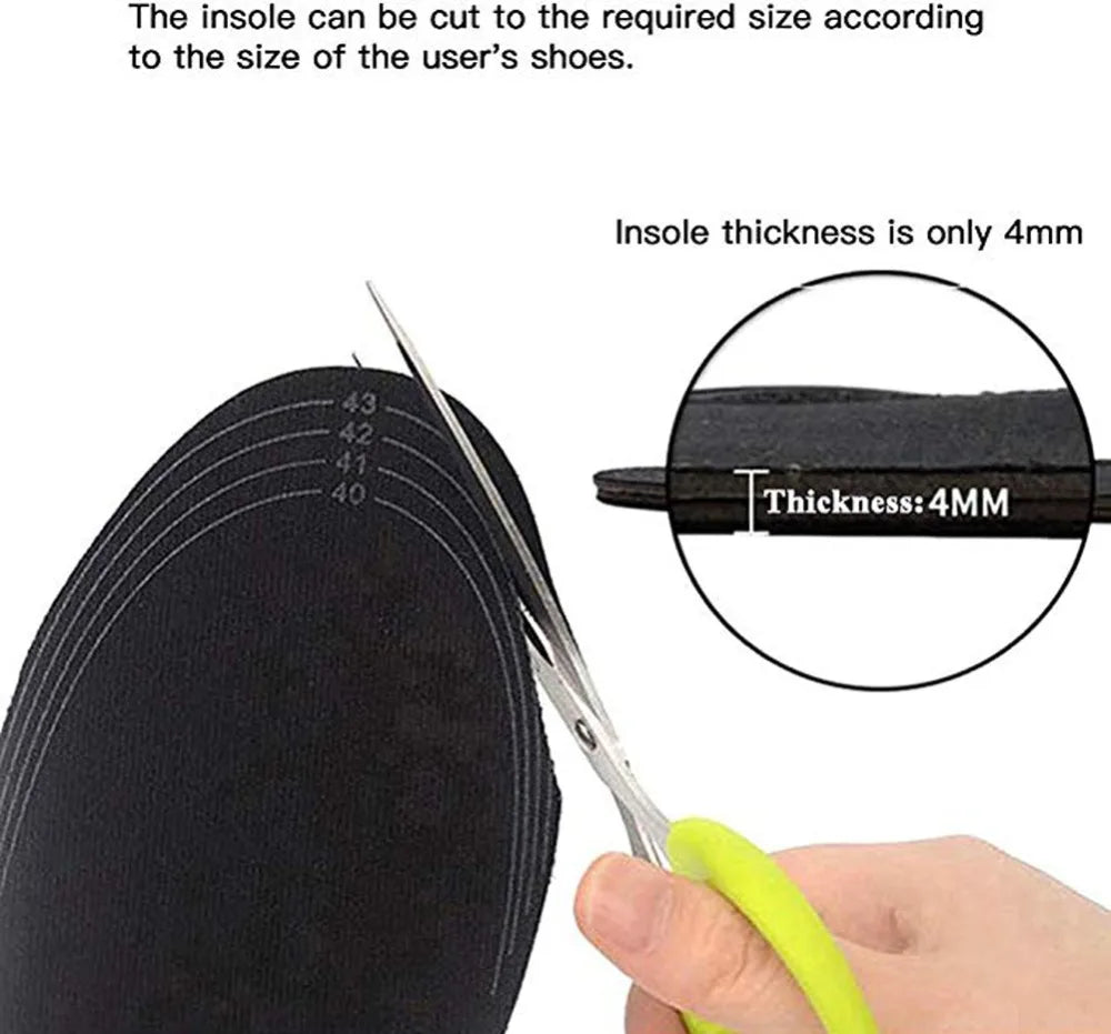 USB Heated Shoe Insoles Feet Warm Sock