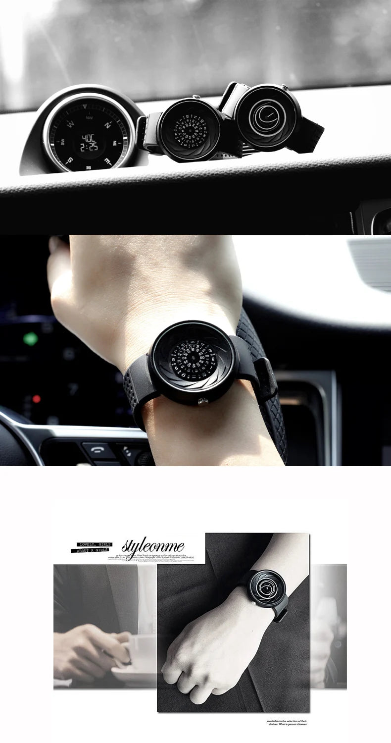 2023 men's gift Enmex creative industrial   wristwatch digital design light sports fashion quartz watches