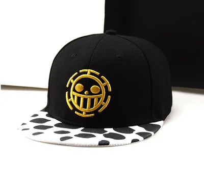 Anime One Piece Portgas.D.Ace Cosplay Hat Cowboy Hat With Bones Skull Toys Cosplay Trafalgar Law Cap Chopper .Luffy straw hat