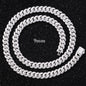 XG Moissanite Curved Cuban Chains Real 925 Silver Plated Gold Iced Out Vvs Moissante Curb Chains Necklaces for Men