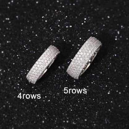 Ready to Ship Hiphop Star Ring Fine Jewelry Iced Out Gold Plated S925 Silver VVS Moissanite Diamond Cross Ring for Men Women