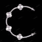 GRA Certificate Hip Hop Style 925 Sterling Silver 3mm VVS1Moissanite Diamond Clover Bracelet Tennis Chain for Men Jewelry