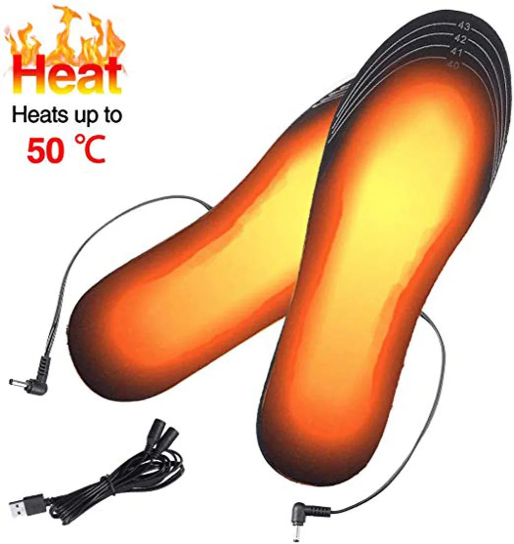 USB Heated Shoe Insoles Feet Warm Sock