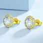 Luxury Moissanite Stud 1ct VVS 925 Sterling Silver Men Women Jewelry Flower Cluster Halo Diamond Earrings With GRA Certificate