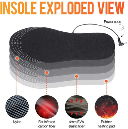 USB Heated Shoe Insoles Feet Warm Sock