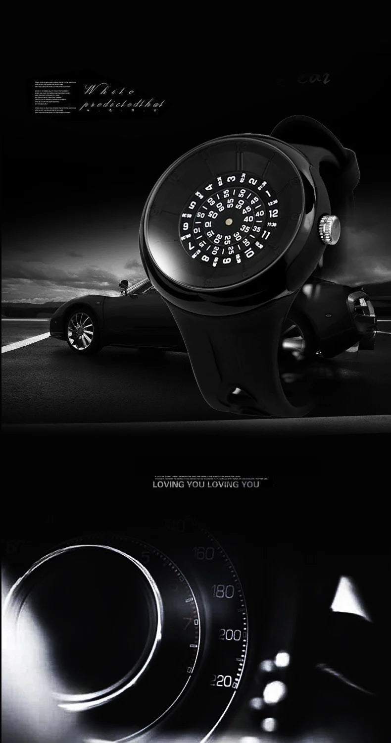 2023 men's gift Enmex creative industrial   wristwatch digital design light sports fashion quartz watches
