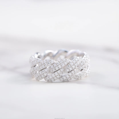 Ready to Ship S925 Sterling Silver Ring 18K Gold Plated Hip Hop Men VVS Moissanite Diamond Ring Factory Price