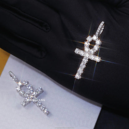 Pass Diamond Test Moissanite Jewelry Iced Out S925 Silver 2mm/3mm/4mm/5mm D VVS Diamond Moissanite Cross Pendant for Men Women