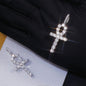 Pass Diamond Test Moissanite Jewelry Iced Out S925 Silver 2mm/3mm/4mm/5mm D VVS Diamond Moissanite Cross Pendant for Men Women