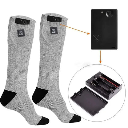 Heating Socks with Battery Box Rechargeable Anti-Cold Men