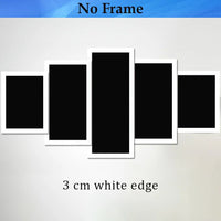 5 Piece HD Wall Art Anime Poster Picture One Piece Monkey D. Luffy Poster Wall Painting for Home Decor Canvas Painting Gift