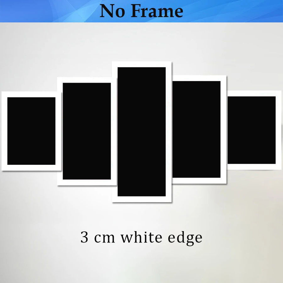 5 Piece HD Wall Art Anime Poster Picture One Piece Monkey D. Luffy Poster Wall Painting for Home Decor Canvas Painting Gift