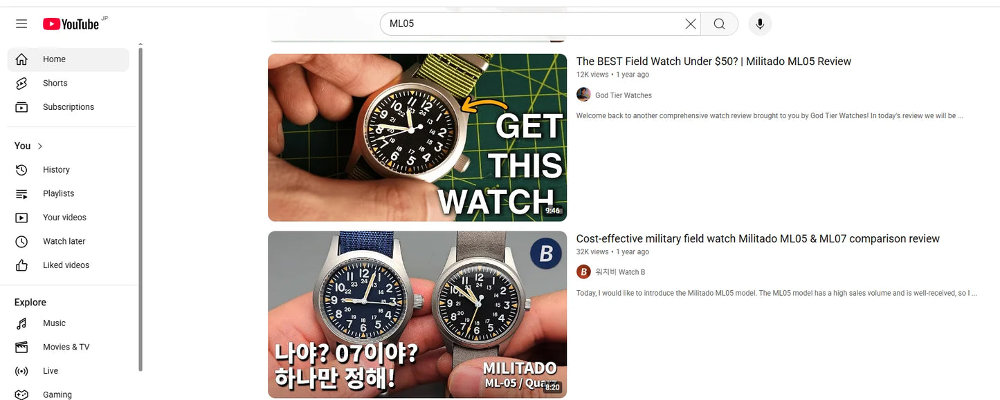 Militado ML05 38mm Military Field Watch - Sweep Quartz Movement Domed Sapphire Crystal 100M Waterproof Super Luminous Nylon Band Watch for Men