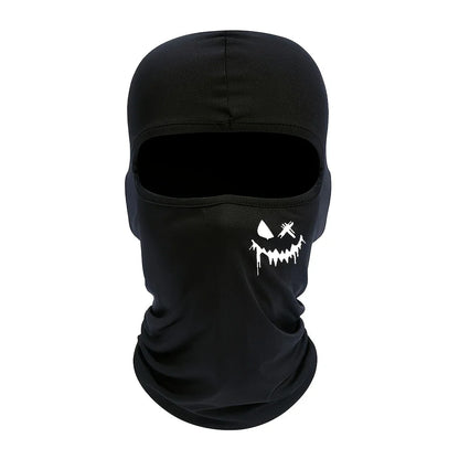 3pcs/2pcs/1pc Smiling Face Print Ski Mask Balaclava Face Mask for Men Women UV Protection Windproof Scarf for Snowboard
