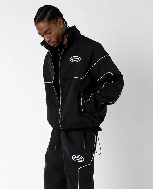 New Style Stylish Loose Letter Print Zipper Hoodie Men